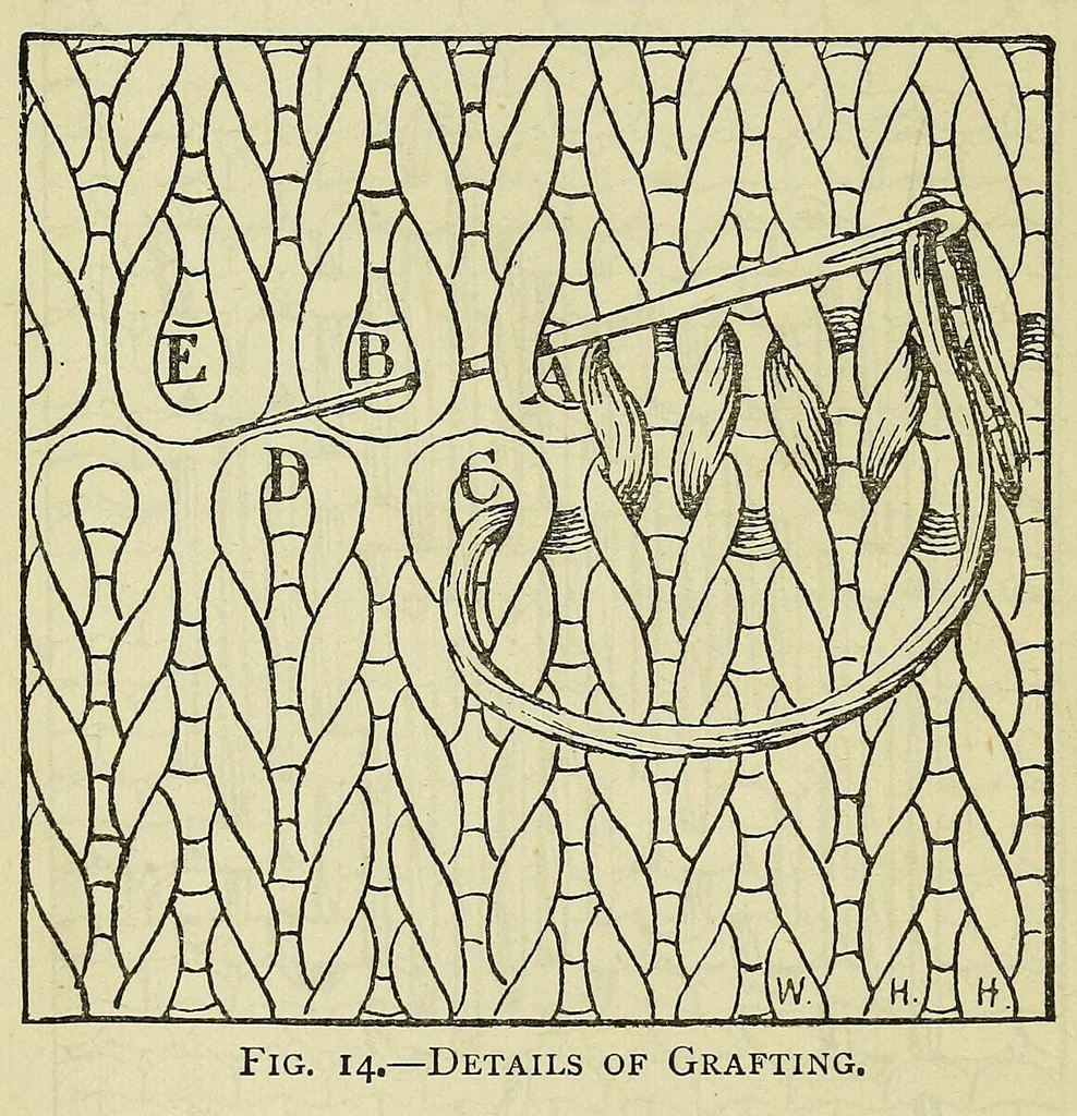 An illustration from A manual of plain needlework and cutting-out, 1886, leaf 76