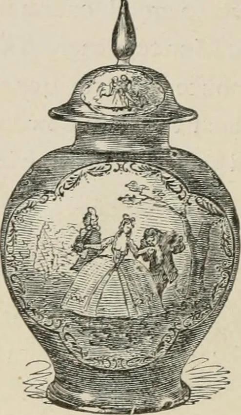 An illustration from A manual of pottery and porcelain for American collectors, 1872, leaf 127