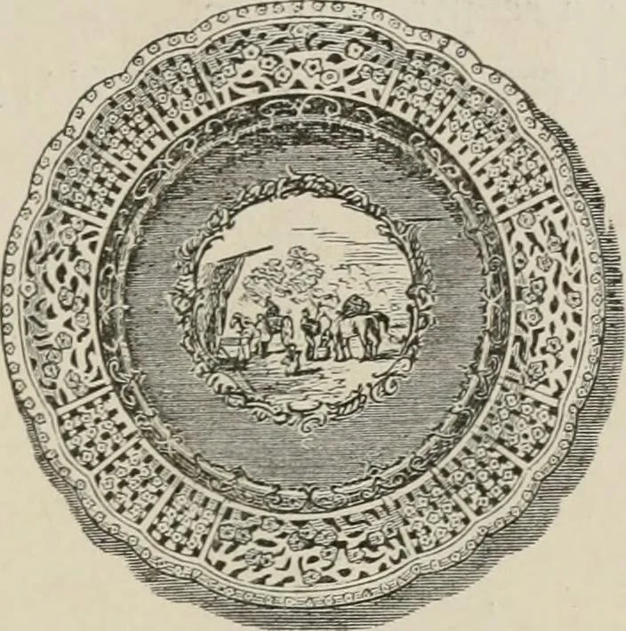 An illustration from A manual of pottery and porcelain for American collectors, 1872, leaf 128