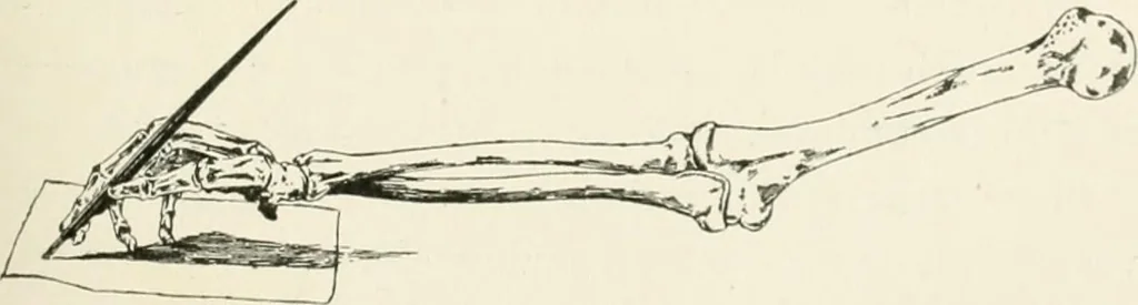 An illustration from A manual of the study of documents to establish the individual character of handwriting and to detect fraud and forgery, including several new methods of research, 1894, leaf 34