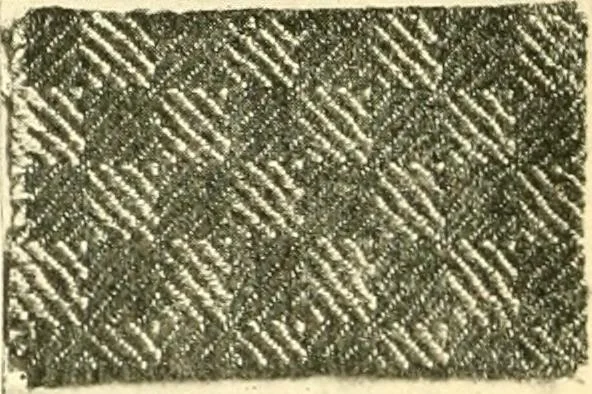 An illustration from A manual of weave construction; a systematic arrangement and explanation of the foundation and derivative weaves for harness looms, 1903, leaf 101