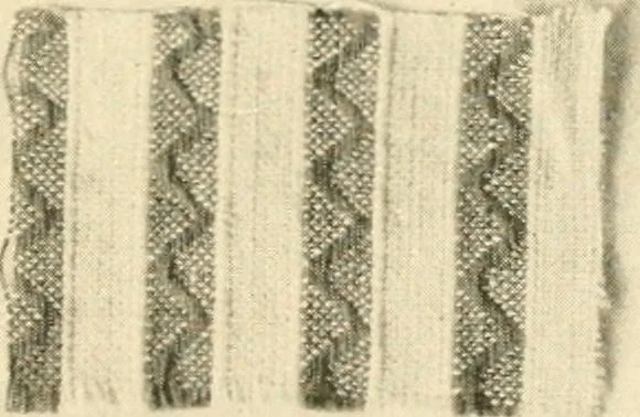 An illustration from A manual of weave construction; a systematic arrangement and explanation of the foundation and derivative weaves for harness looms, 1903, leaf 108