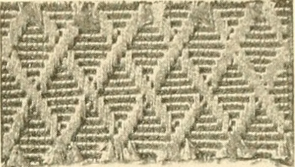 An illustration from A manual of weave construction; a systematic arrangement and explanation of the foundation and derivative weaves for harness looms, 1903, leaf 30