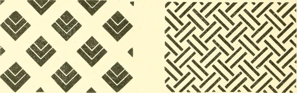 An illustration from A manual of weave construction; a systematic arrangement and explanation of the foundation and derivative weaves for harness looms, 1903, leaf 35