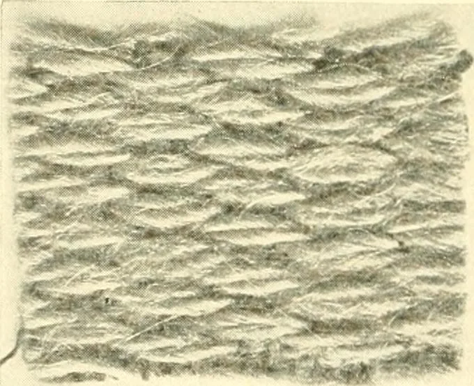 An illustration from A manual of weave construction; a systematic arrangement and explanation of the foundation and derivative weaves for harness looms, 1903, leaf 37