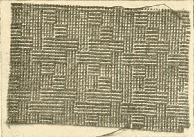 An illustration from A manual of weave construction; a systematic arrangement and explanation of the foundation and derivative weaves for harness looms, 1903, leaf 46