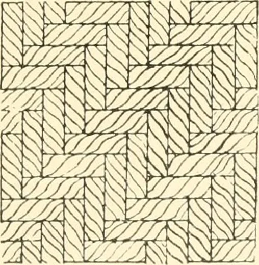 An illustration from A manual of weave construction; a systematic arrangement and explanation of the foundation and derivative weaves for harness looms, 1903, leaf 46