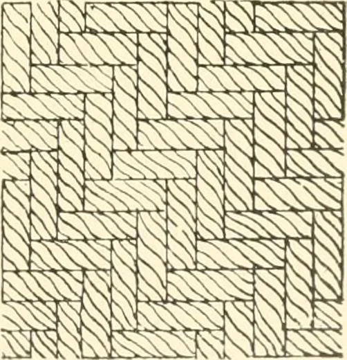 An illustration from A manual of weave construction; a systematic arrangement and explanation of the foundation and derivative weaves for harness looms, 1903, leaf 46