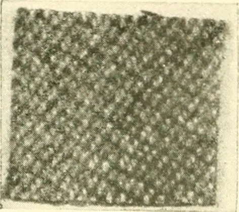 An illustration from A manual of weave construction; a systematic arrangement and explanation of the foundation and derivative weaves for harness looms, 1903, leaf 61