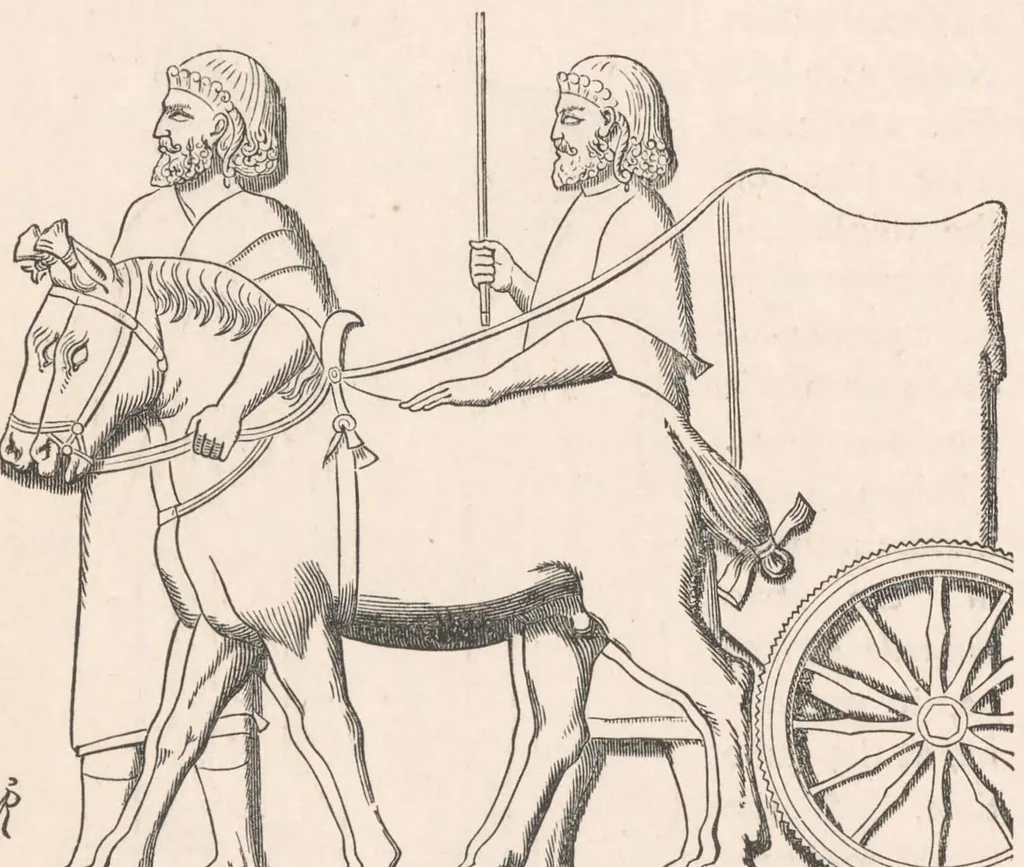 An illustration from Manual of oriental antiquities : including the architecture, sculpture, and industrial arts of Chaldæa, Assyria, Persia, Syria, Judæa, Phœnicia, and Carthage, 1906, leaf 188