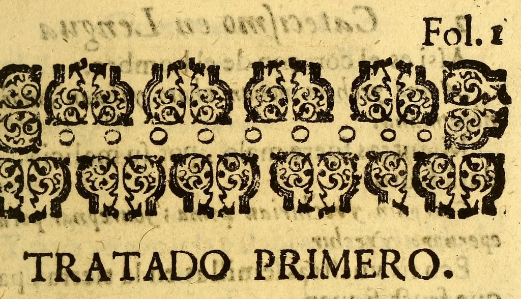 An illustration from Manual para catekizar, y administrar los santos sacramentos à los Indios que habitan la Prouincia de la Nueua Andaluzia, y Nueua Barcelona, y San Christoval de los Cumanagotos. ..., 1683, leaf 21