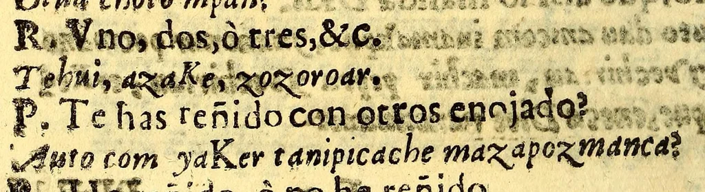 An illustration from Manual para catekizar, y administrar los santos sacramentos à los Indios que habitan la Prouincia de la Nueua Andaluzia, y Nueua Barcelona, y San Christoval de los Cumanagotos. ..., 1683, leaf 90
