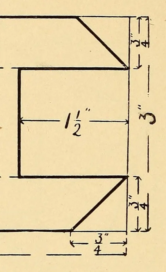 An illustration from Manual training: cardboard construction, 1902, leaf 32