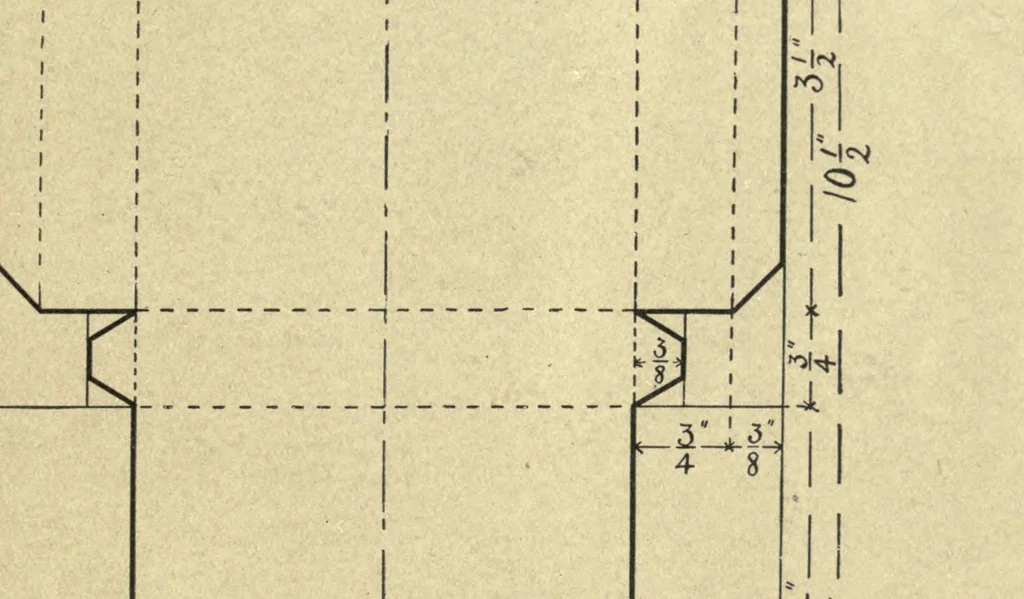 An illustration from Manual training: cardboard construction, 1907, leaf 73