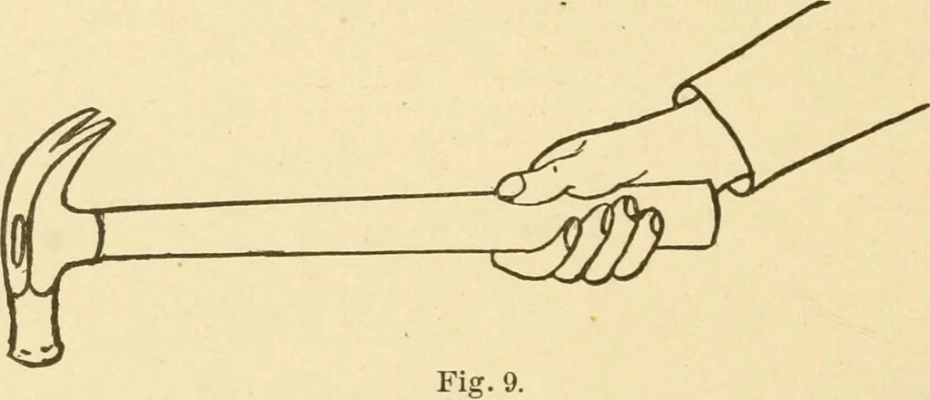 An illustration from Manual training. Elementary woodwork;, 1893, leaf 19