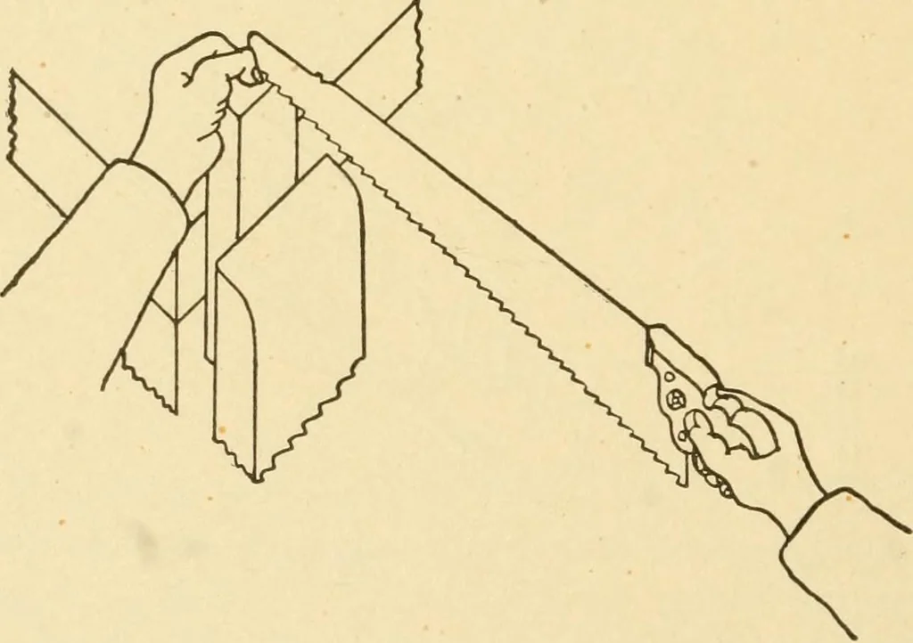 An illustration from Manual training. Elementary woodwork;, 1893, leaf 47