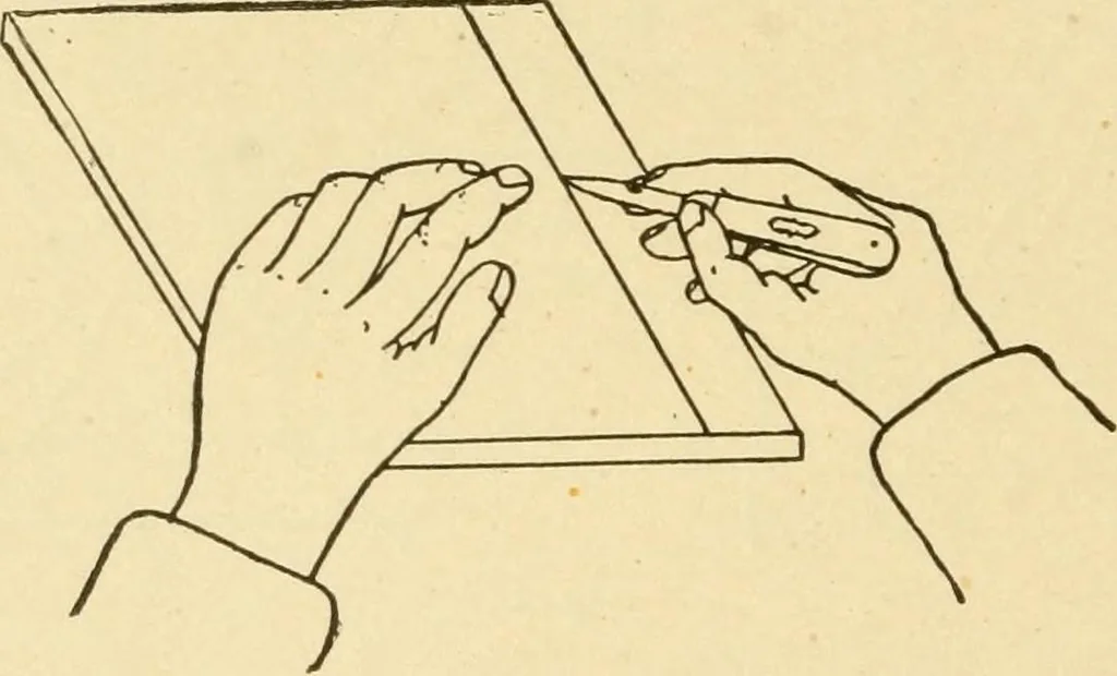 An illustration from Manual training. Elementary woodwork;, 1893, leaf 73