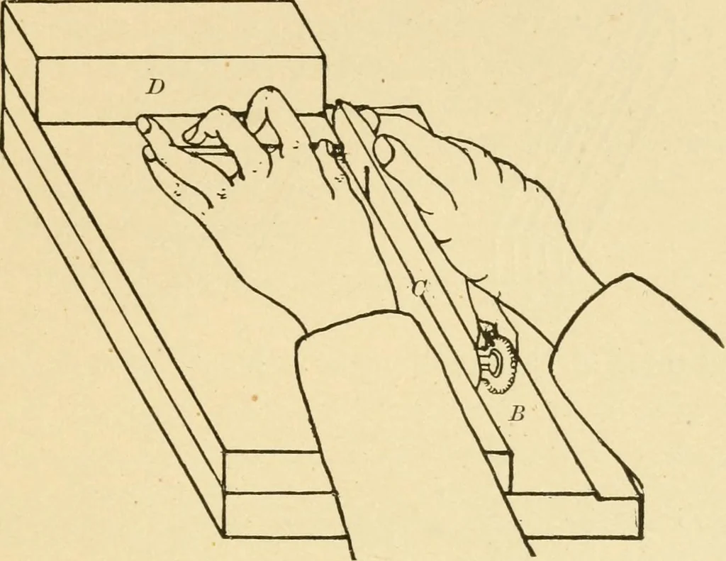 An illustration from Manual training. Elementary woodwork;, 1893, leaf 74