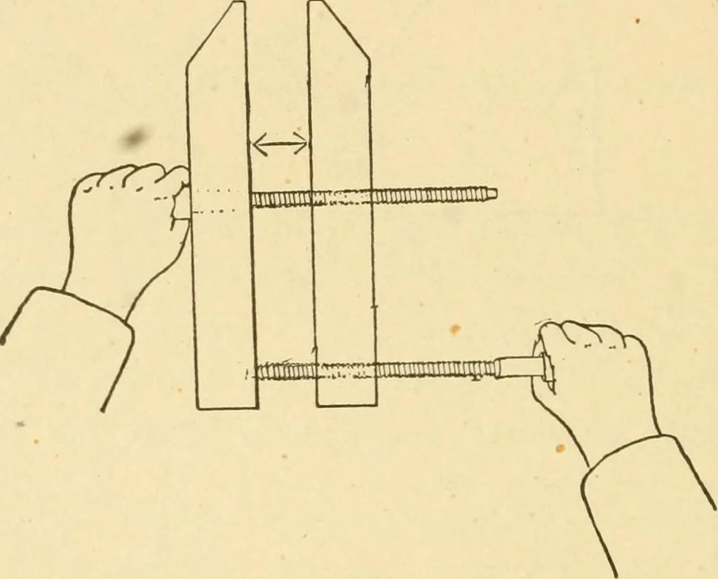 An illustration from Manual training. Elementary woodwork;, 1893, leaf 87