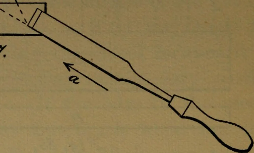 An illustration from Manual training : first lessons in wood-working, 1888, leaf 105