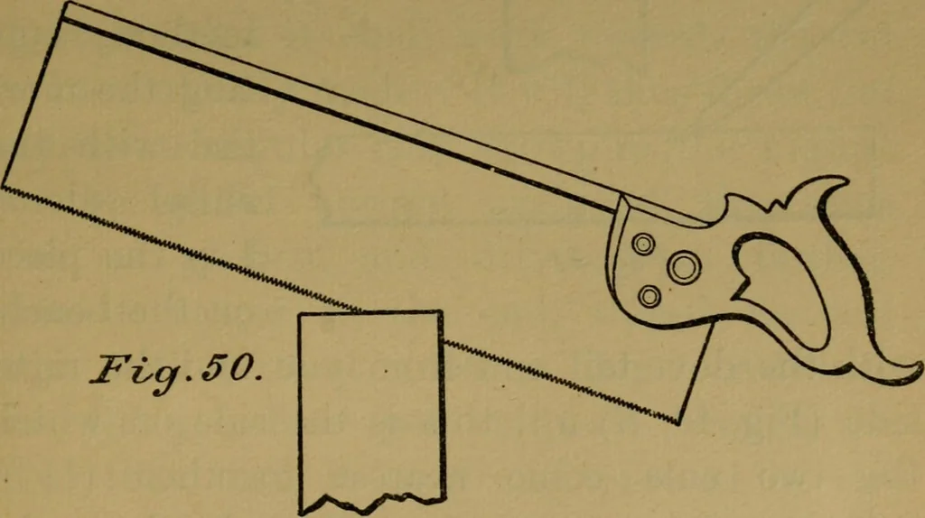 An illustration from Manual training : first lessons in wood-working, 1888, leaf 130