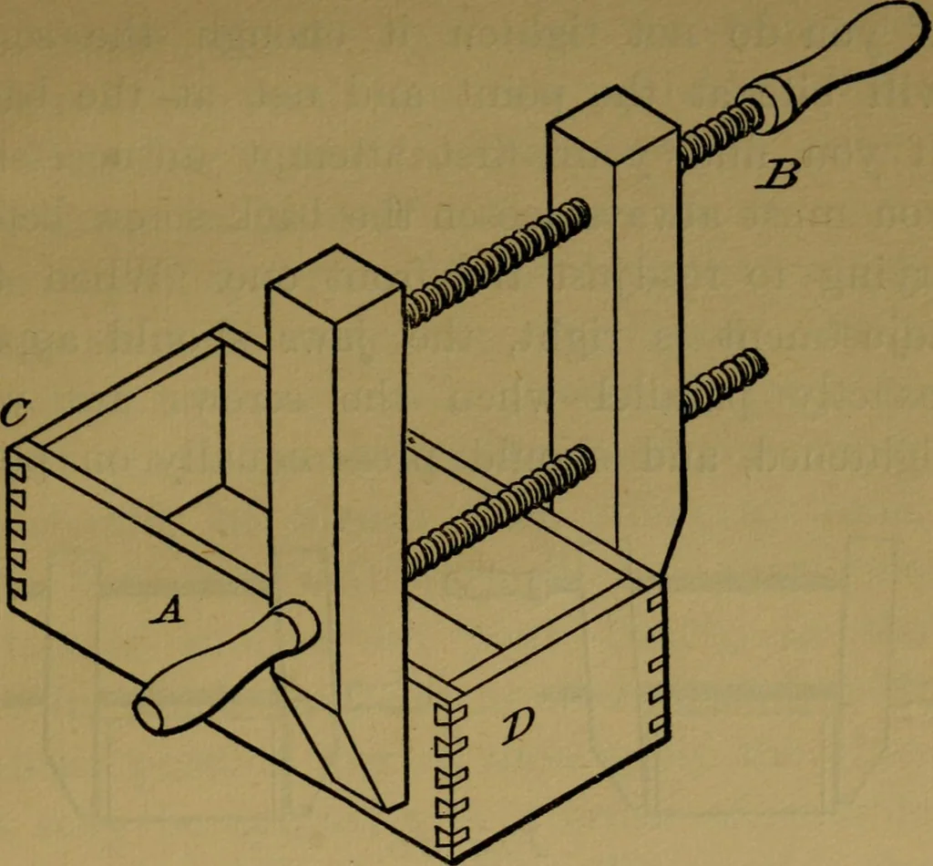 An illustration from Manual training : first lessons in wood-working, 1888, leaf 146
