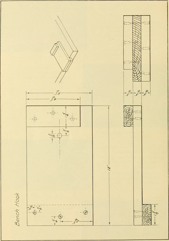 An illustration from Manual training for the rural schools; a group of farm and farm home woodworking problems, 1916, leaf 13