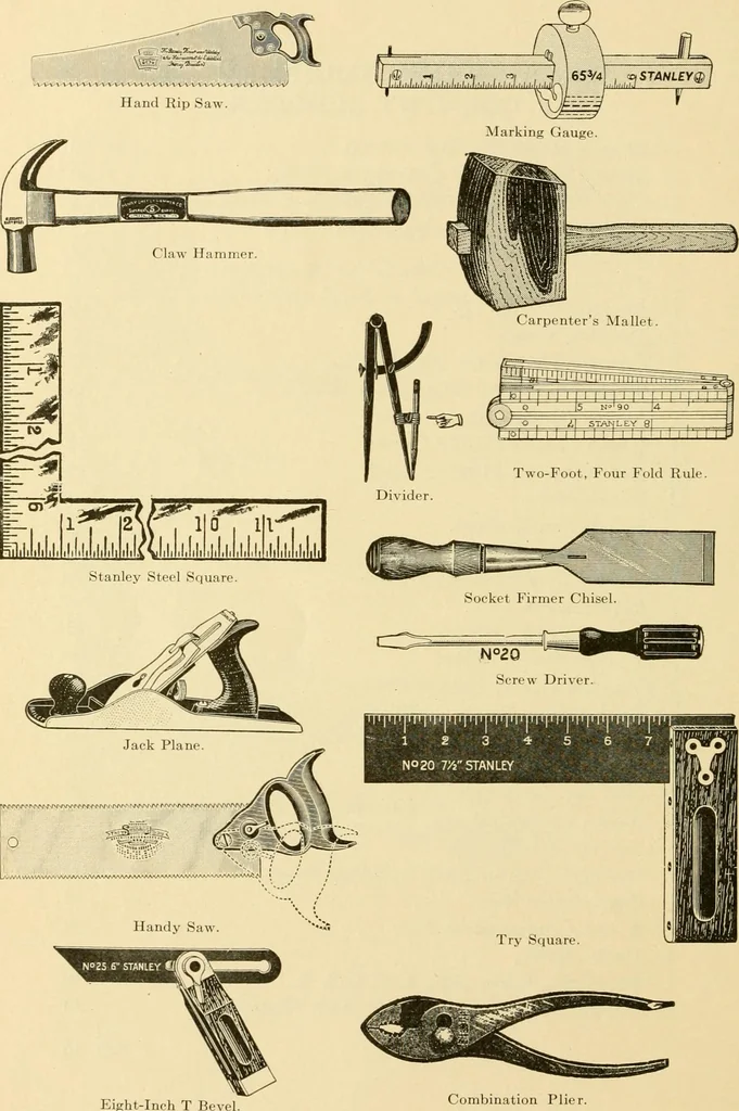 An illustration from Manual training for the rural schools; a group of farm and farm home woodworking problems, 1916, leaf 7