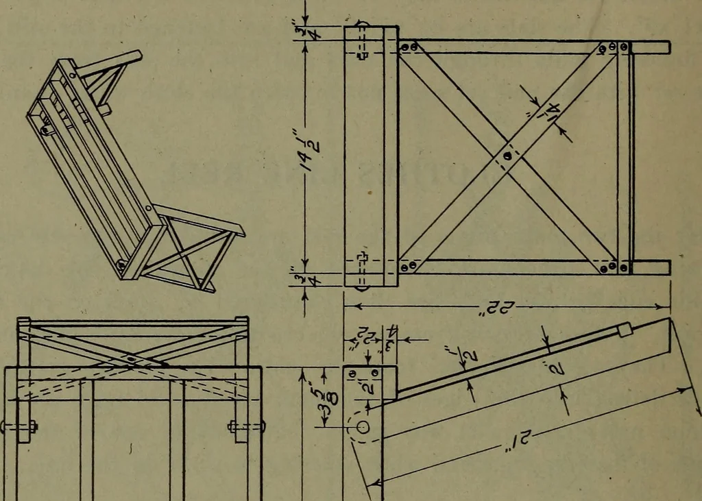 An illustration from Manual training for the rural schools; a group of farm and farm home woodworking problems, 1922, leaf 21