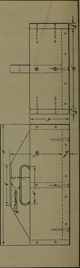 An illustration from Manual training for the rural schools; a group of farm and farm home woodworking problems, 1922, leaf 23