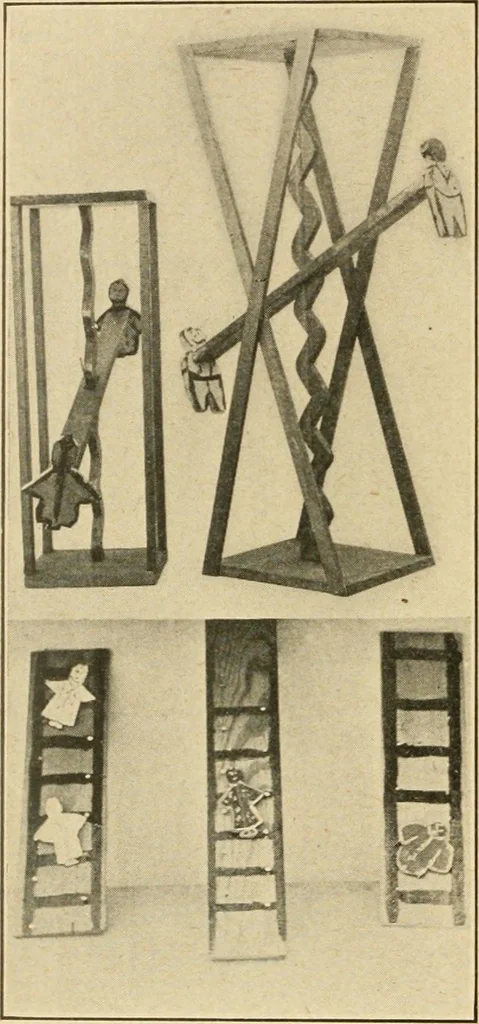 An illustration from Manual training--play problems; constructive work for boys and girls based on the play interest, 1917, leaf 111