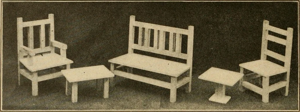 An illustration from Manual training--play problems; constructive work for boys and girls based on the play interest, 1917, leaf 169