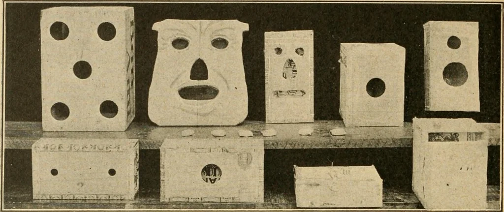 An illustration from Manual training--play problems; constructive work for boys and girls based on the play interest, 1917, leaf 45