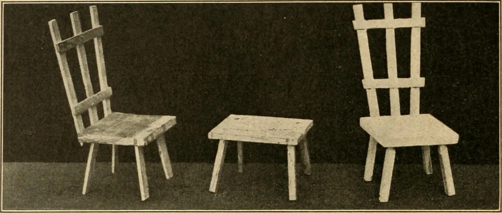 An illustration from Manual training--play problems; constructive work for boys and girls based on the play interest, 1917, leaf 47