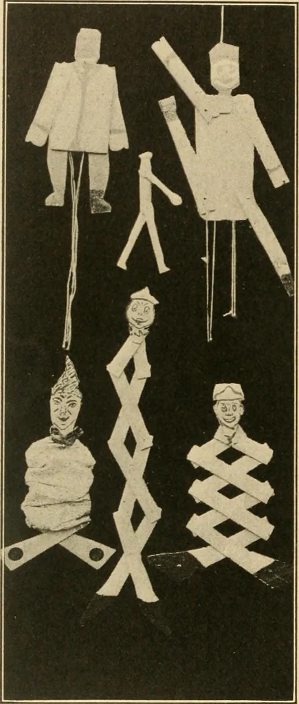 An illustration from Manual training--play problems; constructive work for boys and girls based on the play interest, 1917, leaf 77
