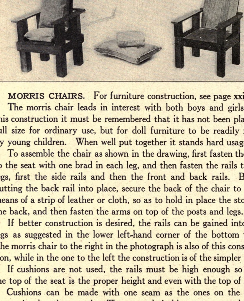 An illustration from Manual training--play problems; constructive work for boys and girls based on the play interest, 1917, leaf 140