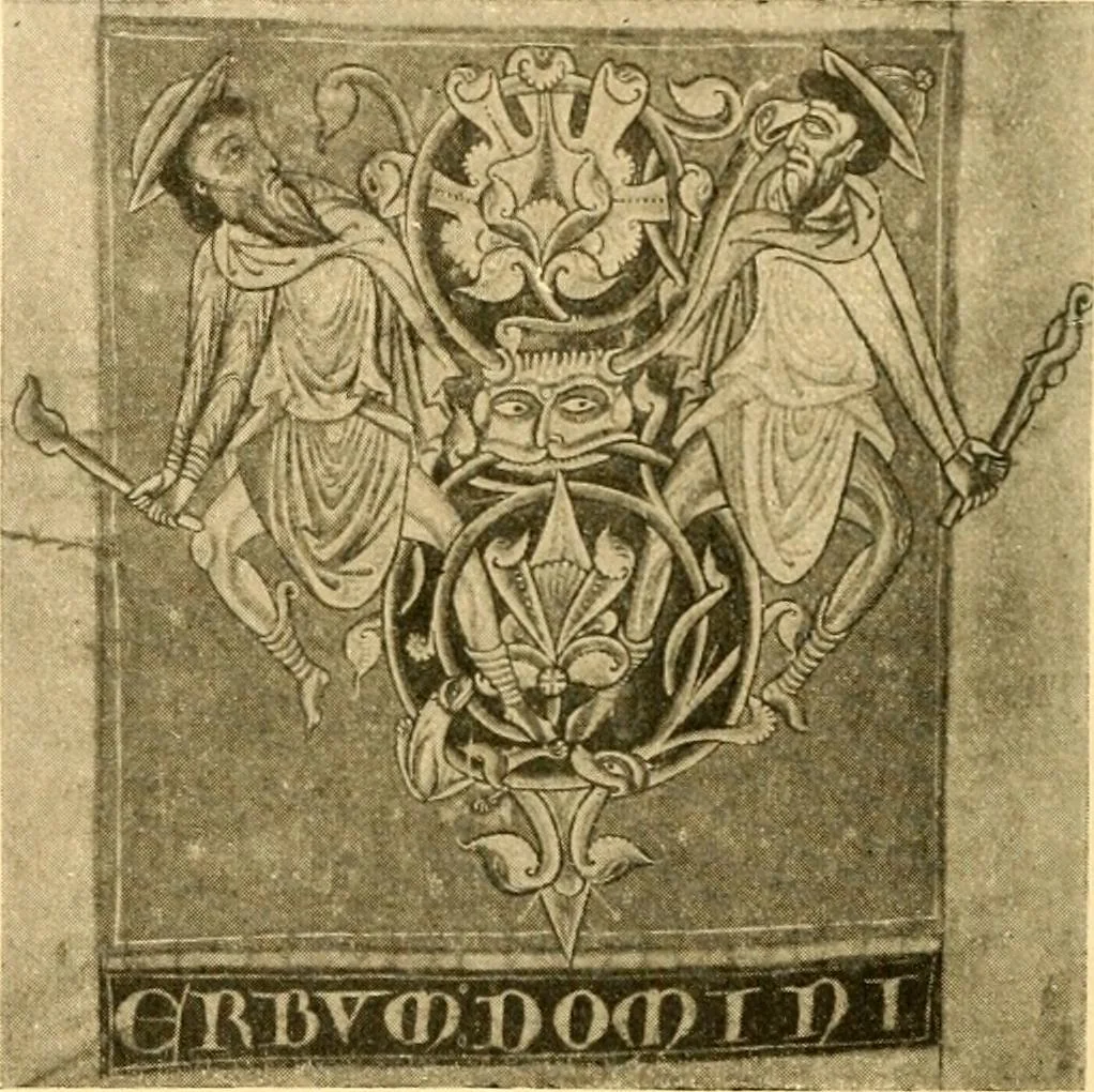 An illustration from Manuel d'archeologie francaise depuis les temps mérovingiens jusqu'à la renaissance .., 1902, leaf 195