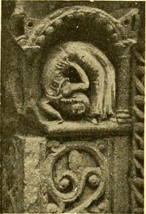 An illustration from Manuel d'archeologie francaise depuis les temps mérovingiens jusqu'à la renaissance .., 1902, leaf 214