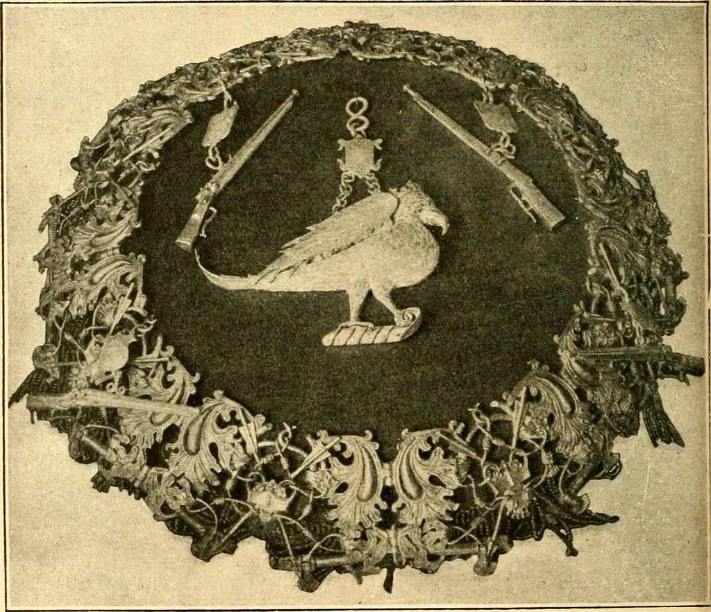 An illustration from Manuel d'archeologie francaise depuis les temps mérovingiens jusqu'à la renaissance .., 1902, leaf 447