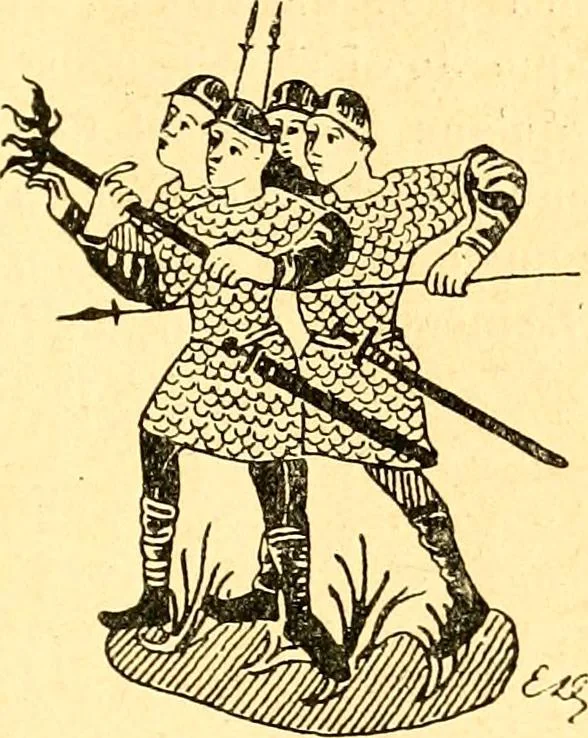 An illustration from Manuel d'archeologie francaise depuis les temps mérovingiens jusqu'à la renaissance .., 1902, leaf 484
