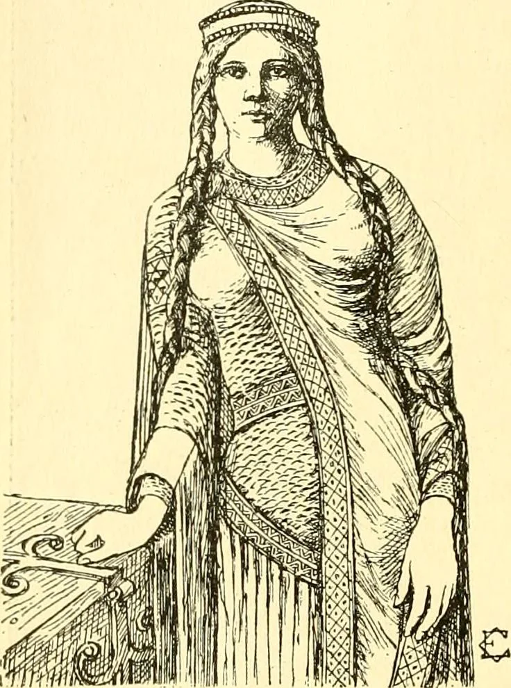An illustration from Manuel d'archeologie francaise depuis les temps mérovingiens jusqu'à la renaissance .., 1902, leaf 71