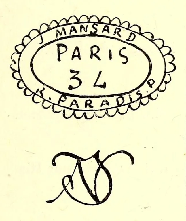 An illustration from Manuel de l'amateur de porcelaines, manufactures françaises, suivi du Repertoire, alphabétique et systématique de toutes les marques connues, 1922, leaf 225