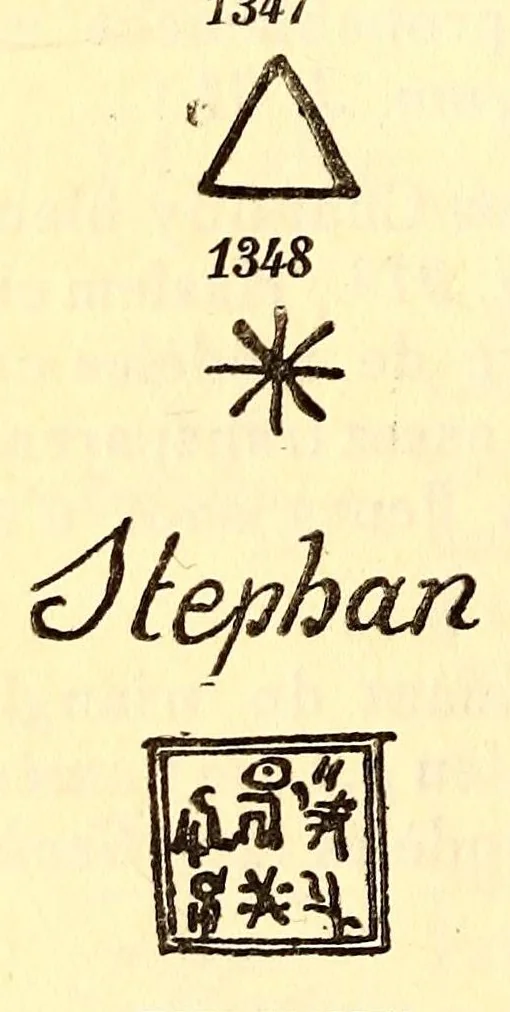 An illustration from Manuel de l'amateur de porcelaines manufactures européennes (France exceptée) : suivi du Répertoire alphabétique et systématique de toutes les marques connues, 1914, leaf 240
