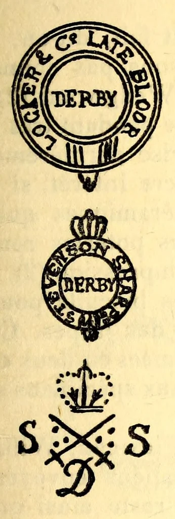 An illustration from Manuel de l'amateur de porcelaines manufactures européennes (France exceptée) : suivi du Répertoire alphabétique et systématique de toutes les marques connues, 1914, leaf 243
