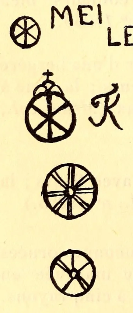 An illustration from Manuel de l'amateur de porcelaines manufactures européennes (France exceptée) : suivi du Répertoire alphabétique et systématique de toutes les marques connues, 1914, leaf 98