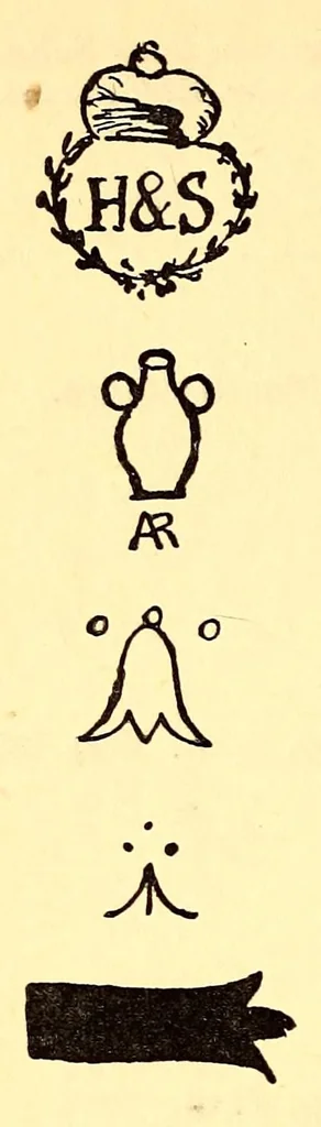 An illustration from Manuel de l'amateur de porcelaines manufactures européennes (France exceptée) : suivi du Répertoire alphabétique et systématique de toutes les marques connues, 1914, leaf 228