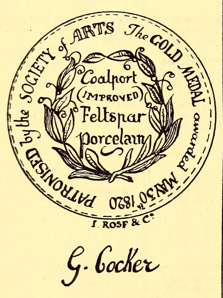 An illustration from Manuel de l'amateur de porcelaines manufactures européennes (France exceptée) : suivi du Répertoire alphabétique et systématique de toutes les marques connues, 1914, leaf 46