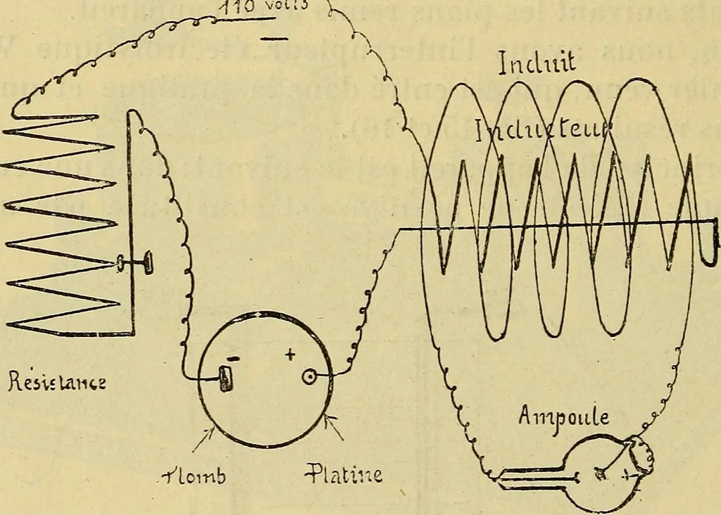 An illustration from Manuel de radioscopie et de radiographie par l'emploi des rayons X, 1900, leaf 41