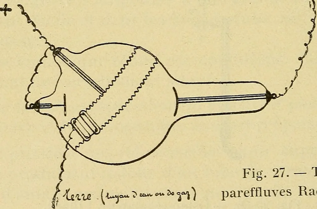 An illustration from Manuel de radioscopie et de radiographie par l'emploi des rayons X, 1900, leaf 55