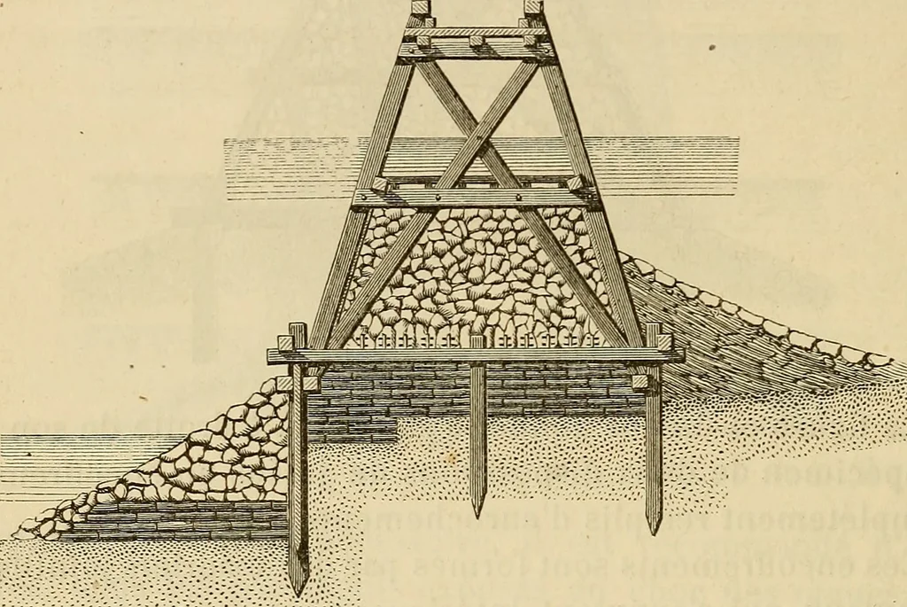 An illustration from Manuel du conducteur des ponts et chausseâes : d'apráes le dernier programme officiel des examens d'admission, 1873, leaf 355